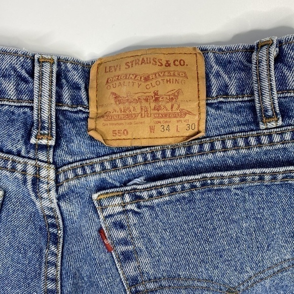 Levi 550 Denim Tapered Jeans Size 34/30 Canada 2009 - Picture 7 of 13